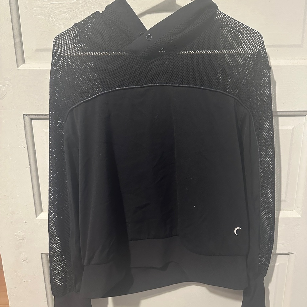 ZYIA Black Mesh Hoodie